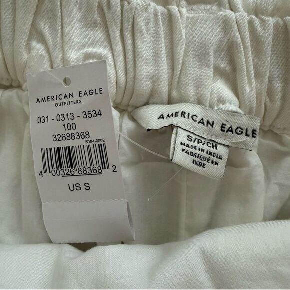 American Eagle Outfitters Paperbag Highwaisted Mini Skirt in Cream size Small - Picture 3 of 8